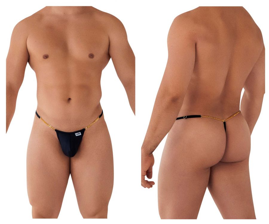 CandyMan 99586 Black Chain G-String - Luxurious Men's Underwear