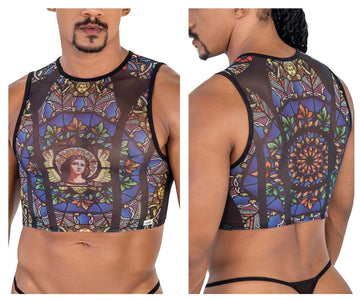 CandyMan 99805 Stained Glass Tank Top Color Black-Print