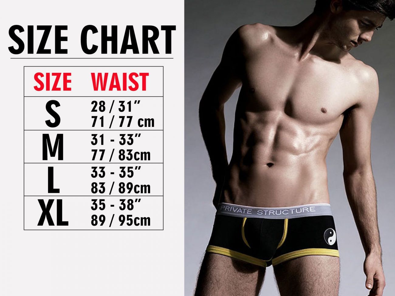 Meta Title Men s Underwear Size Guide CandyMan Fashion