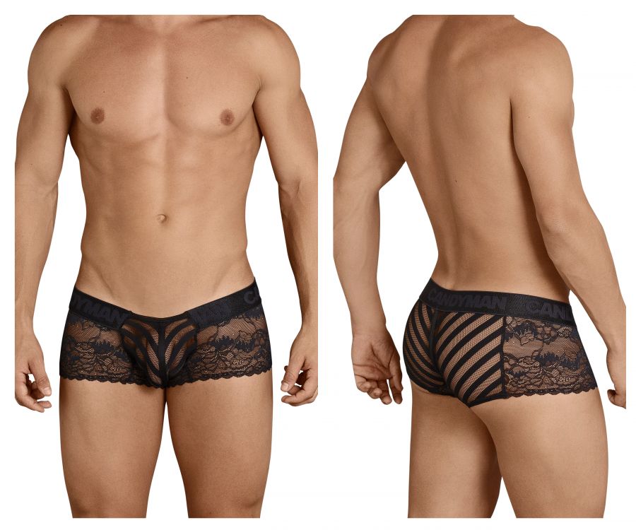 Candyman 99522 Lace-mesh Bodysuit Thong Black – MensUnderwearStore